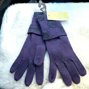 Michael Kors Black Ribbed Cuff Gloves